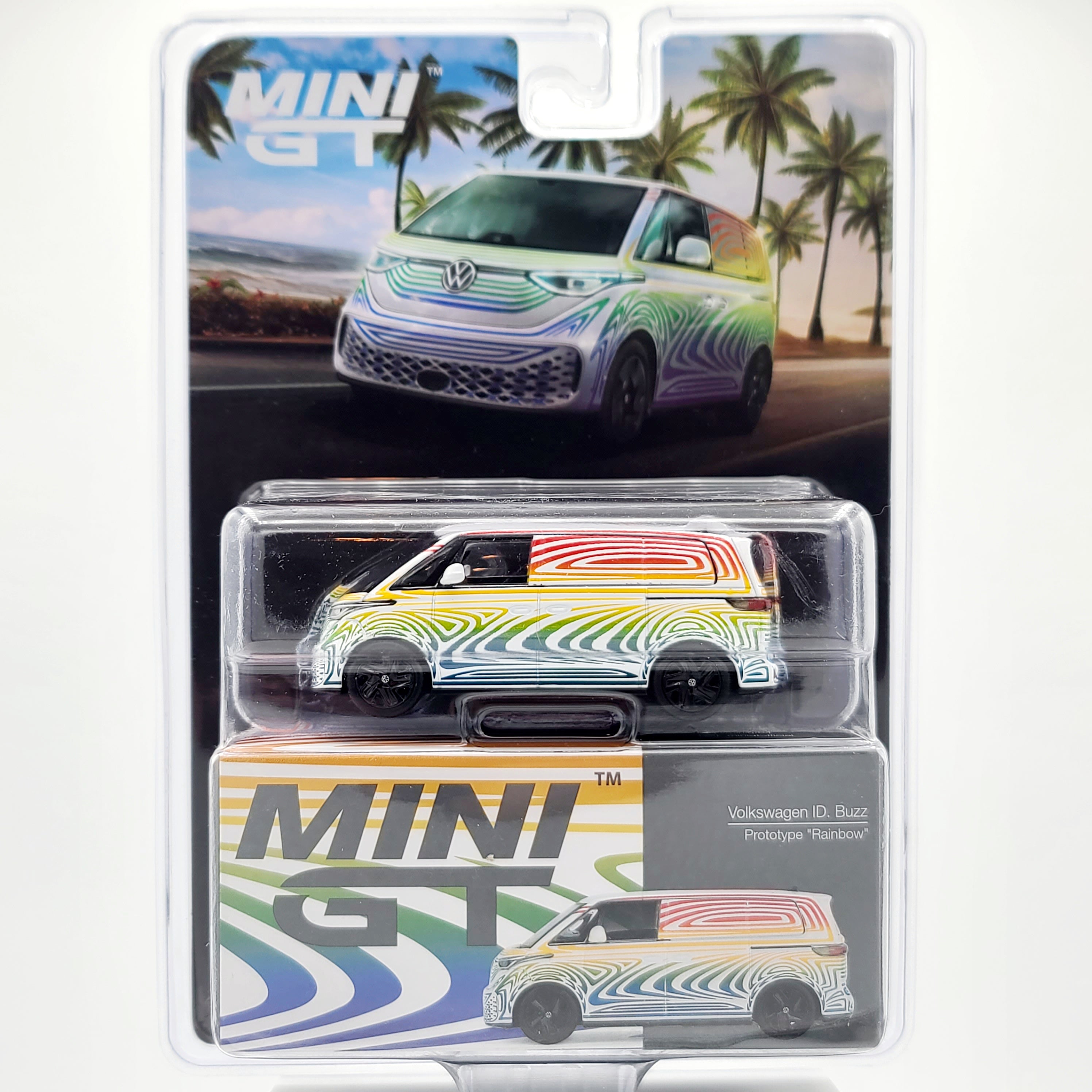 Mini GT Volkswagen ID. Buzz Prototype "Rainbow" - 1:64 (2025 Limited Edition)